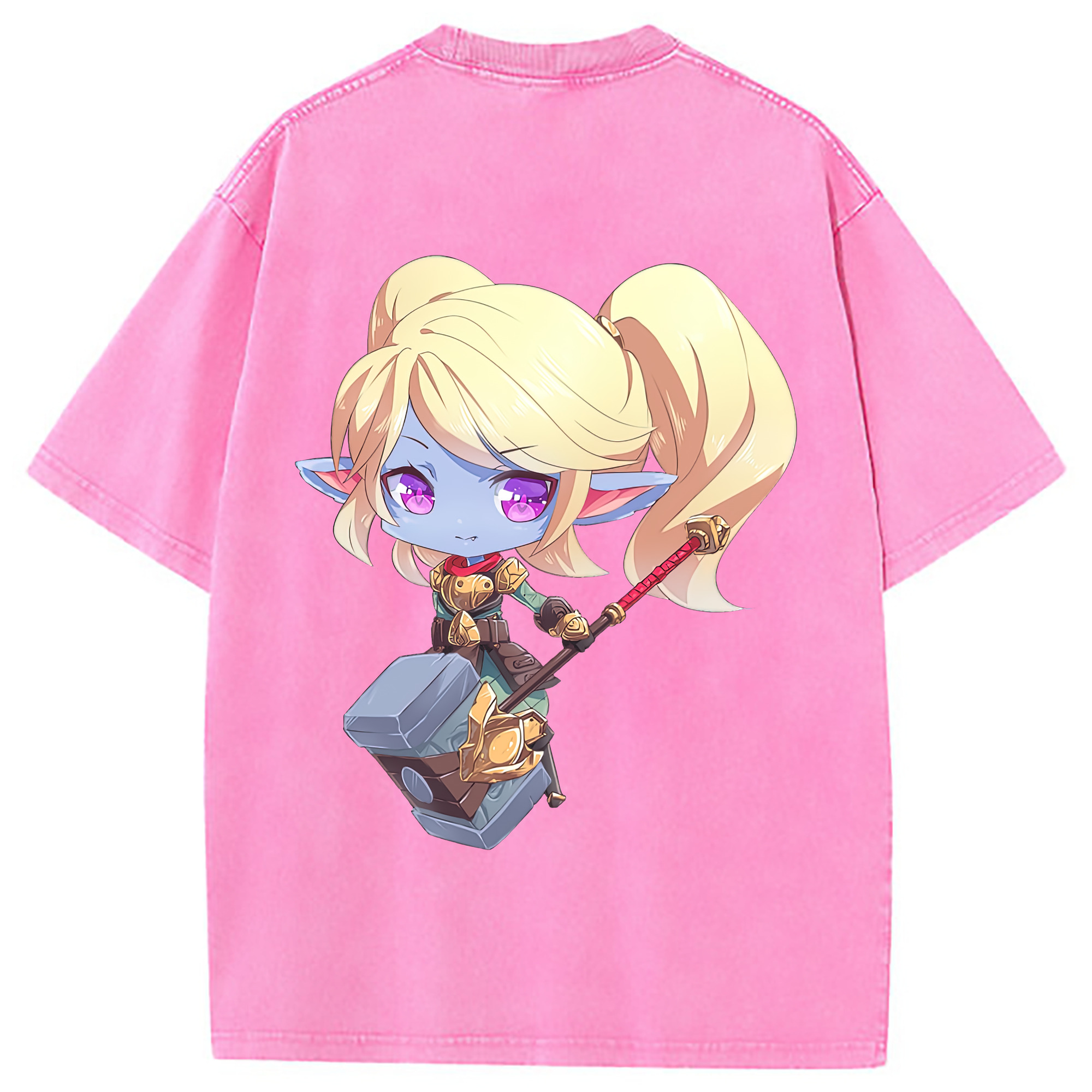 （画像用） リーグ・オブ・レジェンド League of Legends LOL 綿100% ヴィンテージ風 半袖Tシャツ（背面プリント）